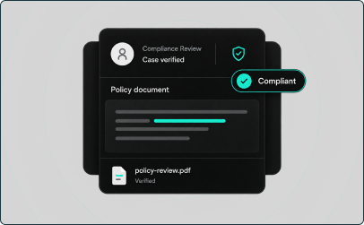 Compliance policy review preview visual